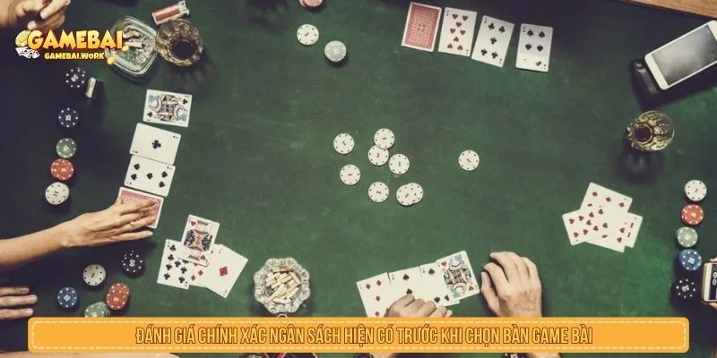 Đánh giá ngân sách trước khi chọn bàn game bài
